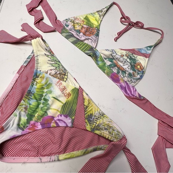 Lucky Brand Retro Pin-Up Style Bikini / Bathing Suit - Size M Top w/ Sm Bottom - Picture 14 of 17